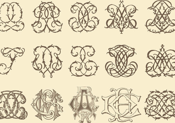 Ancient Monograms - бесплатный vector #383025